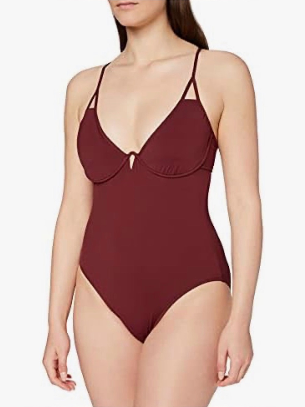 Seafolly Burgundy One-Piece Swimsuit with Underwire Detail